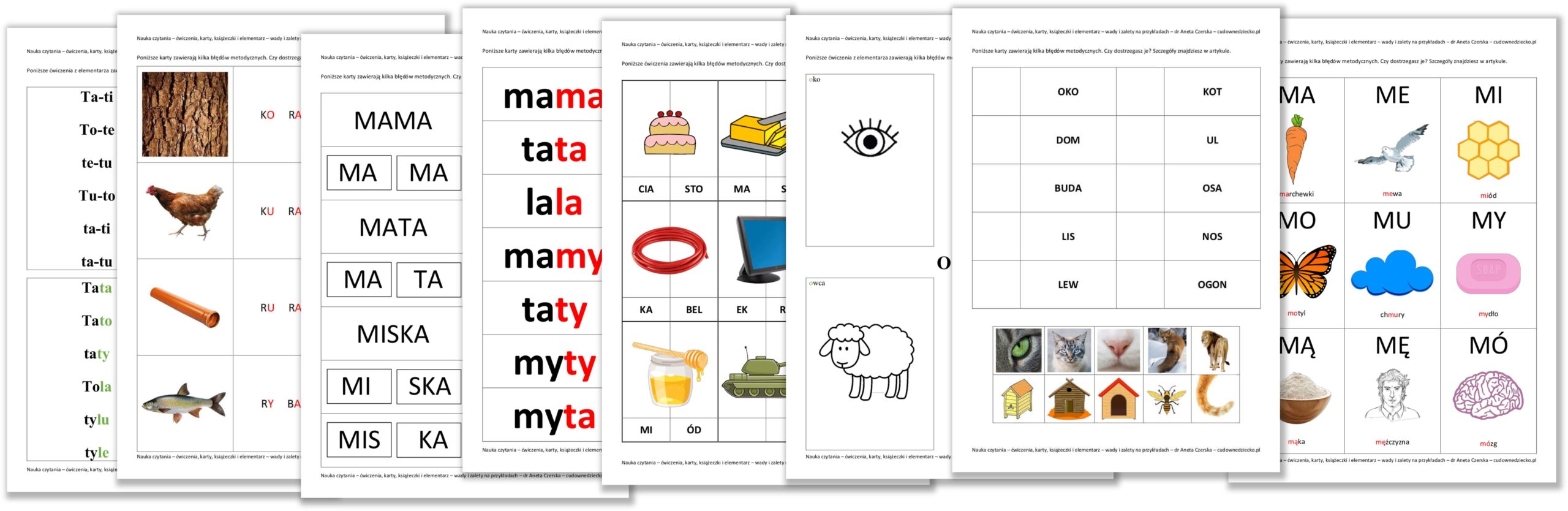 nauka czytania dla dzieci sylabami pliki pdf do pobrania druku ćwiczenia karty pracy elementarz